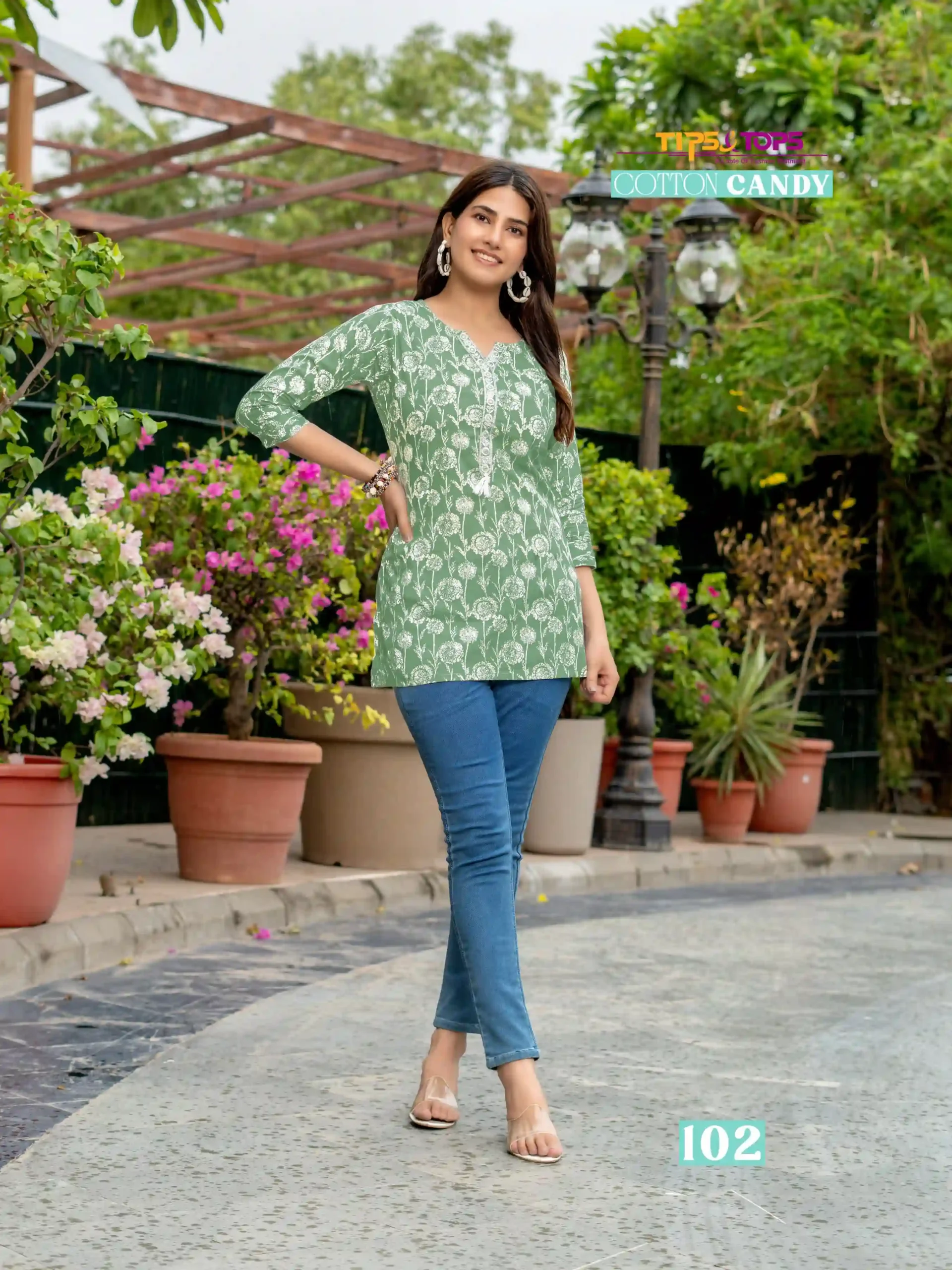 Tips & Tops Cotton Candy Vol 04 Premium Cotton Wholesale Fancy Top Catalog — Wholesale Kurtis, MPA wholesale from Surat — Photo 4